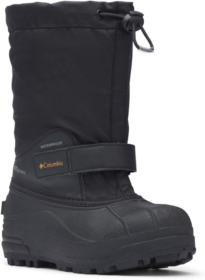 

Columbia unisex-child Powderbug FortySnow ботинки, Black/Orange Blast
