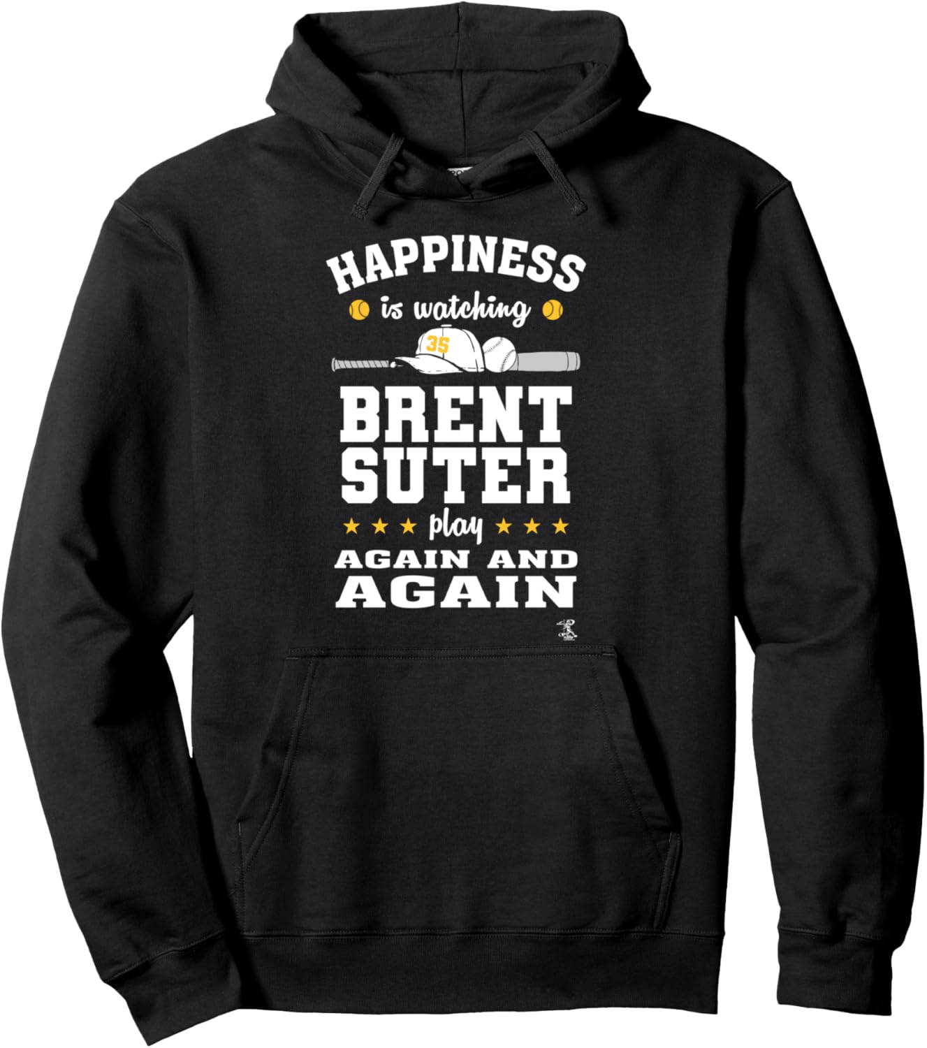 

Худи Brent Sooter Happiness Is Watching Game Day Ballpark Mvp, черный