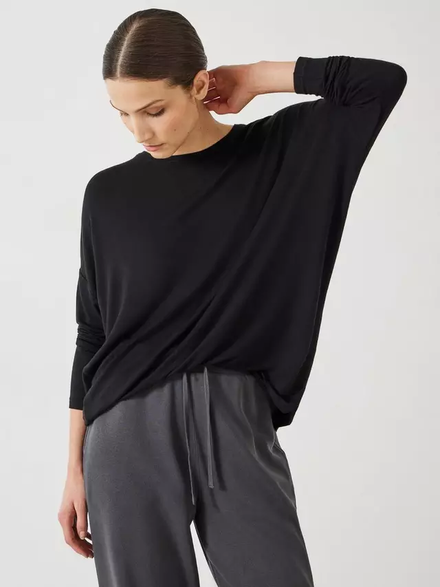 

Топ HUSH Gillian Ecovero Wide Jersey, черный