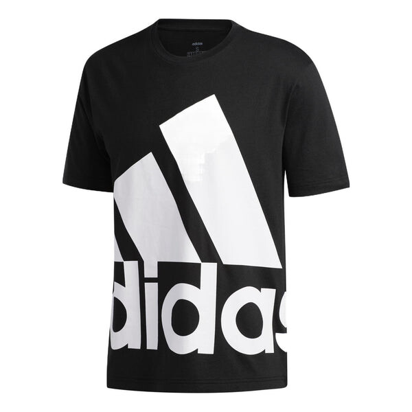 

Футболка large logo printing short sleeve black Adidas, черный