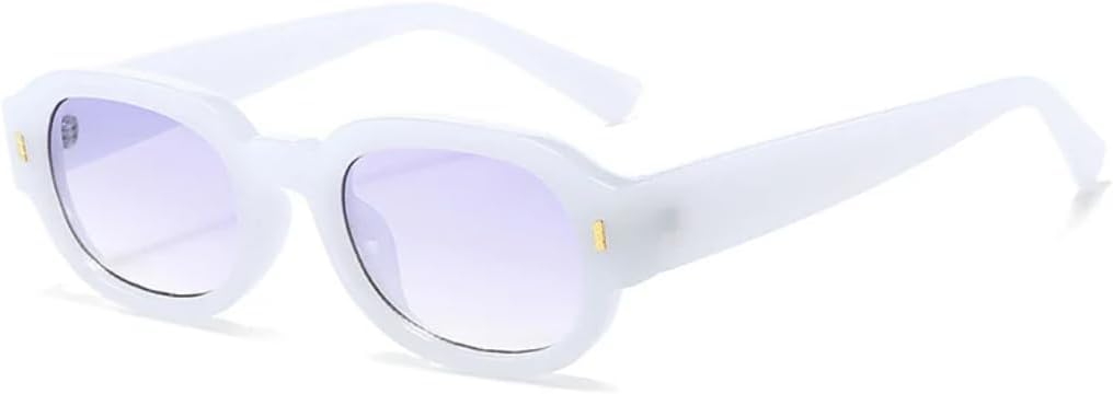 

Модные солнцезащитные очки с градиентным покрытием для мужчин и женщин, обеспечивающие защиту от УФ-излучения UV400, в стиле ретро, ​​с эффектом геля, овальной формы UUPTTPL, Jelly White Purple