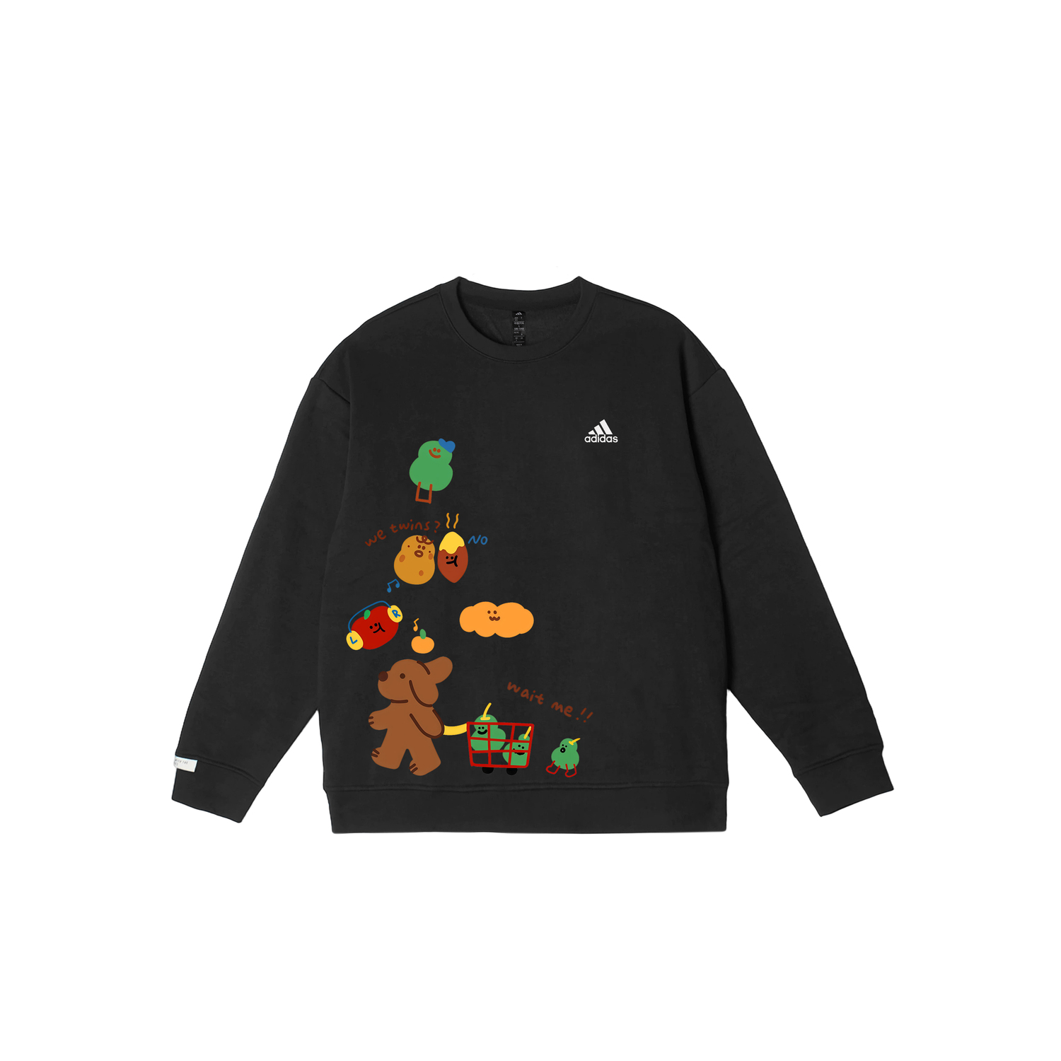 

Adidas LABEL Свитшот Unisex Black Crew Neck Moderate Regular, Черный, Adidas LABEL Свитшот Unisex Black Crew Neck Moderate Regular