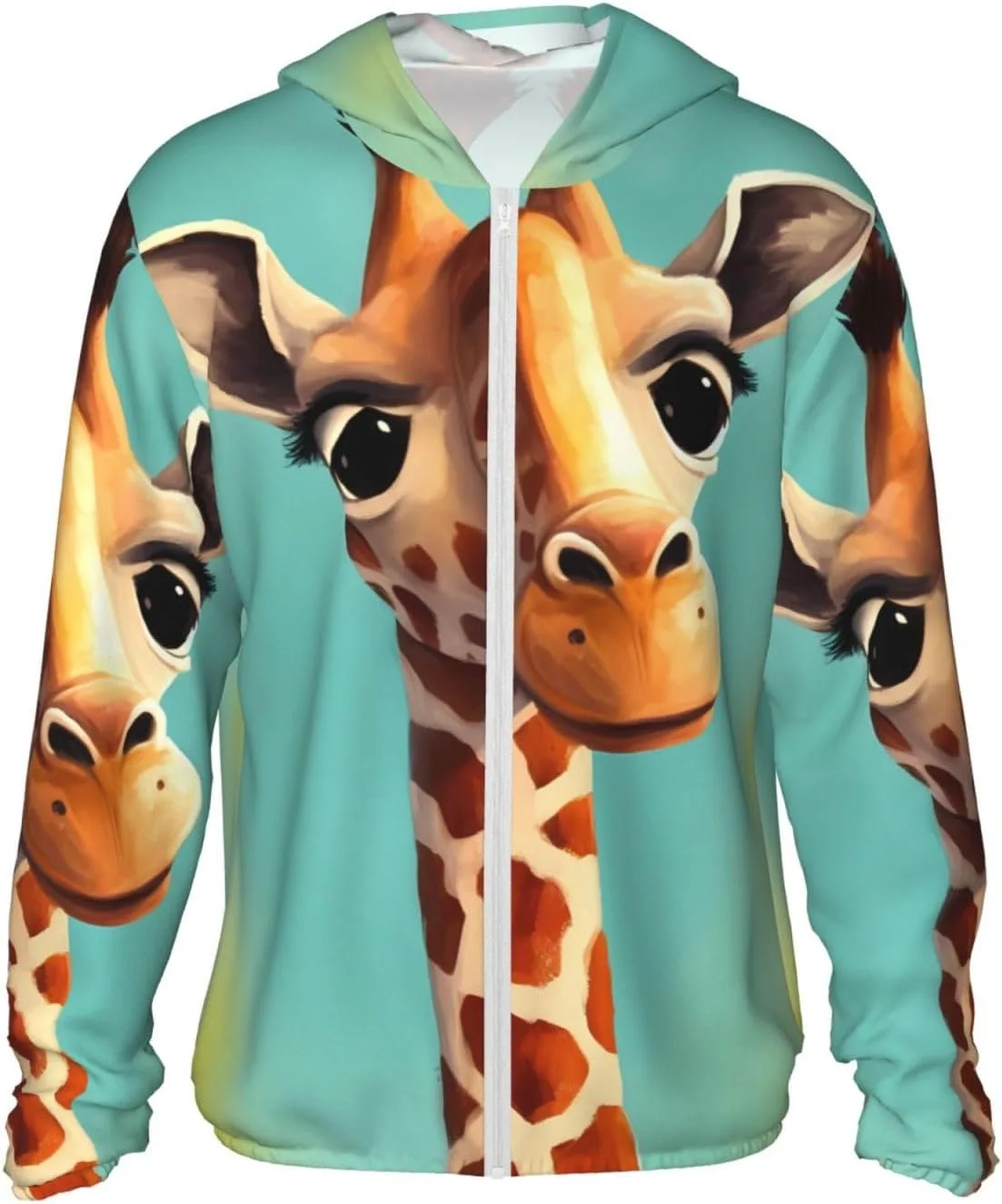 

Мужская солнцезащитная толстовка UPF 50+ с принтом жирафа DWVTSLH