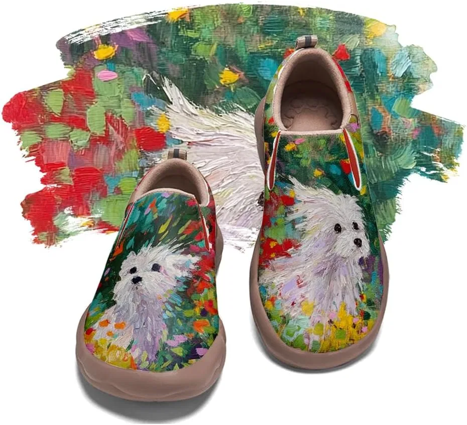 Мокасины с принтом Men's Art Painted Sneakers, белая собака-01 Solepulse — фото 3