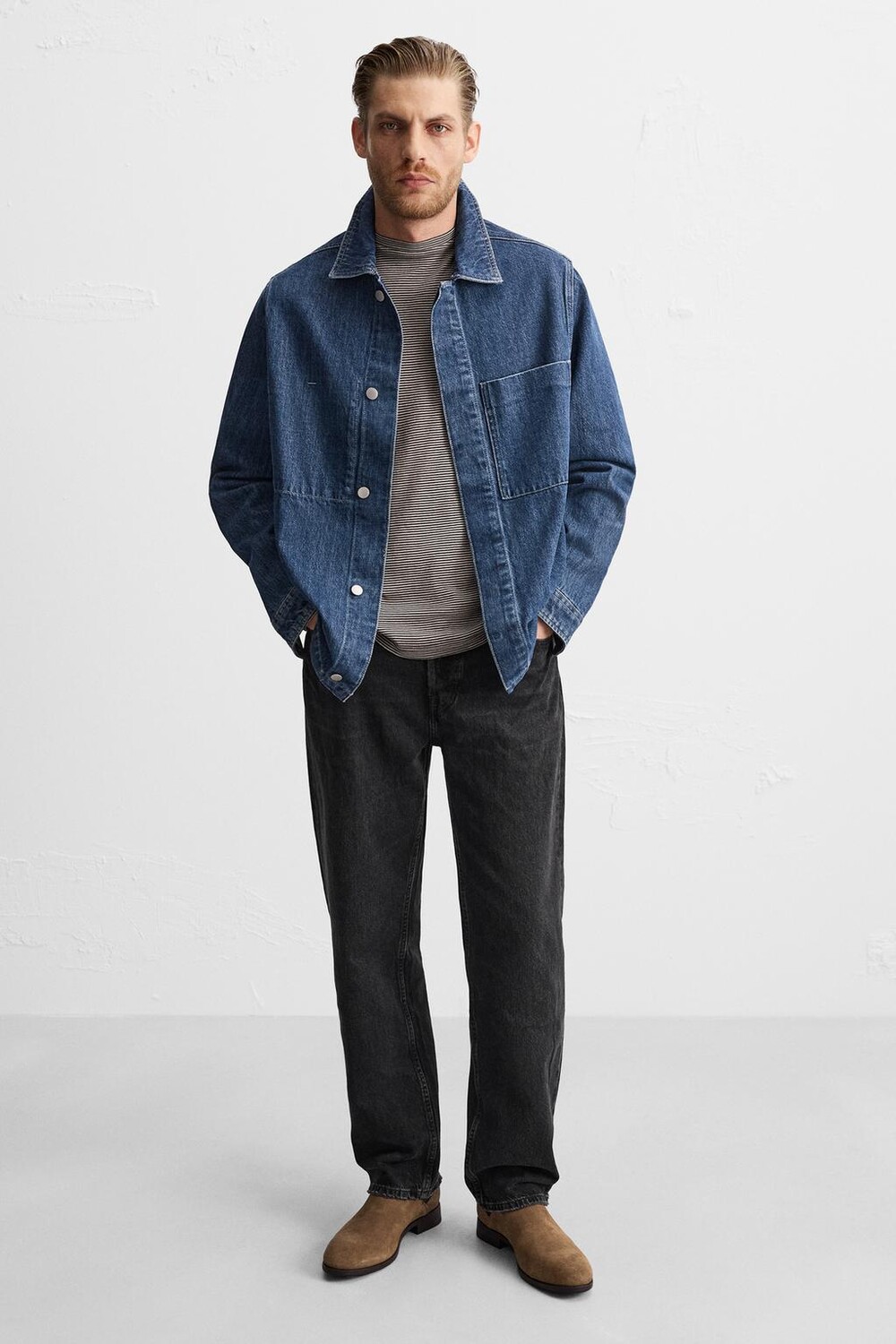 

Кожаные ботинки челси ZARA, коньячно-коричневый
