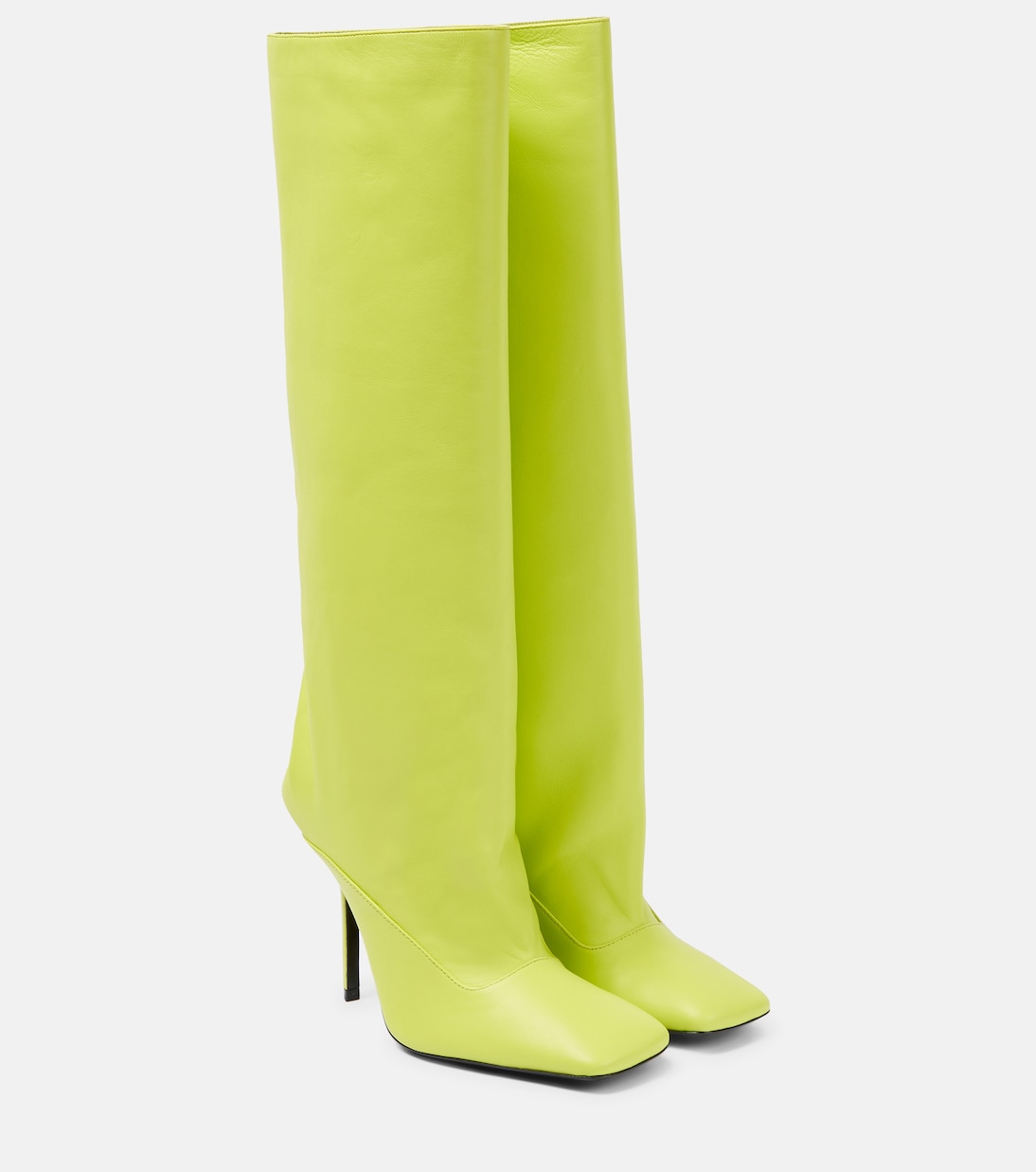 Сапоги Sienna из кожи до колена The Attico, Lime