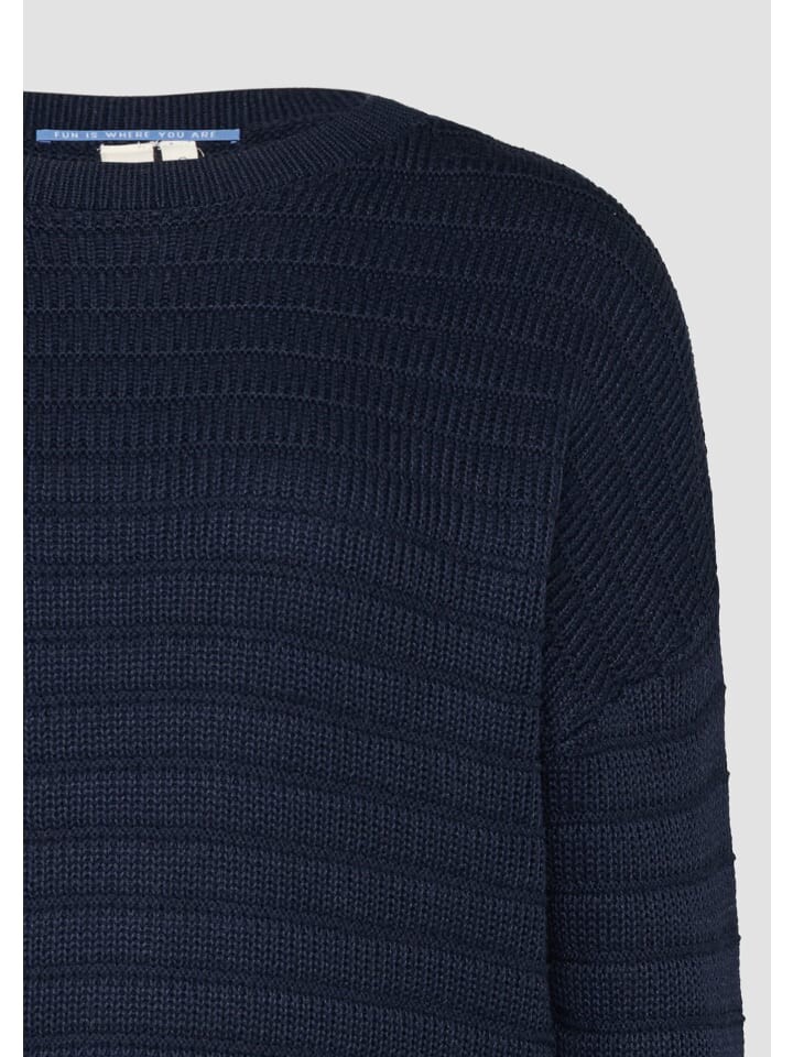 

Пуловер QS Strickpullover langarm, синий