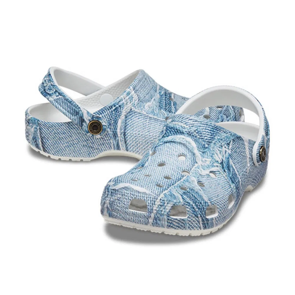 Мужские классические клоги Crocs Classic Denim синие — фото 4