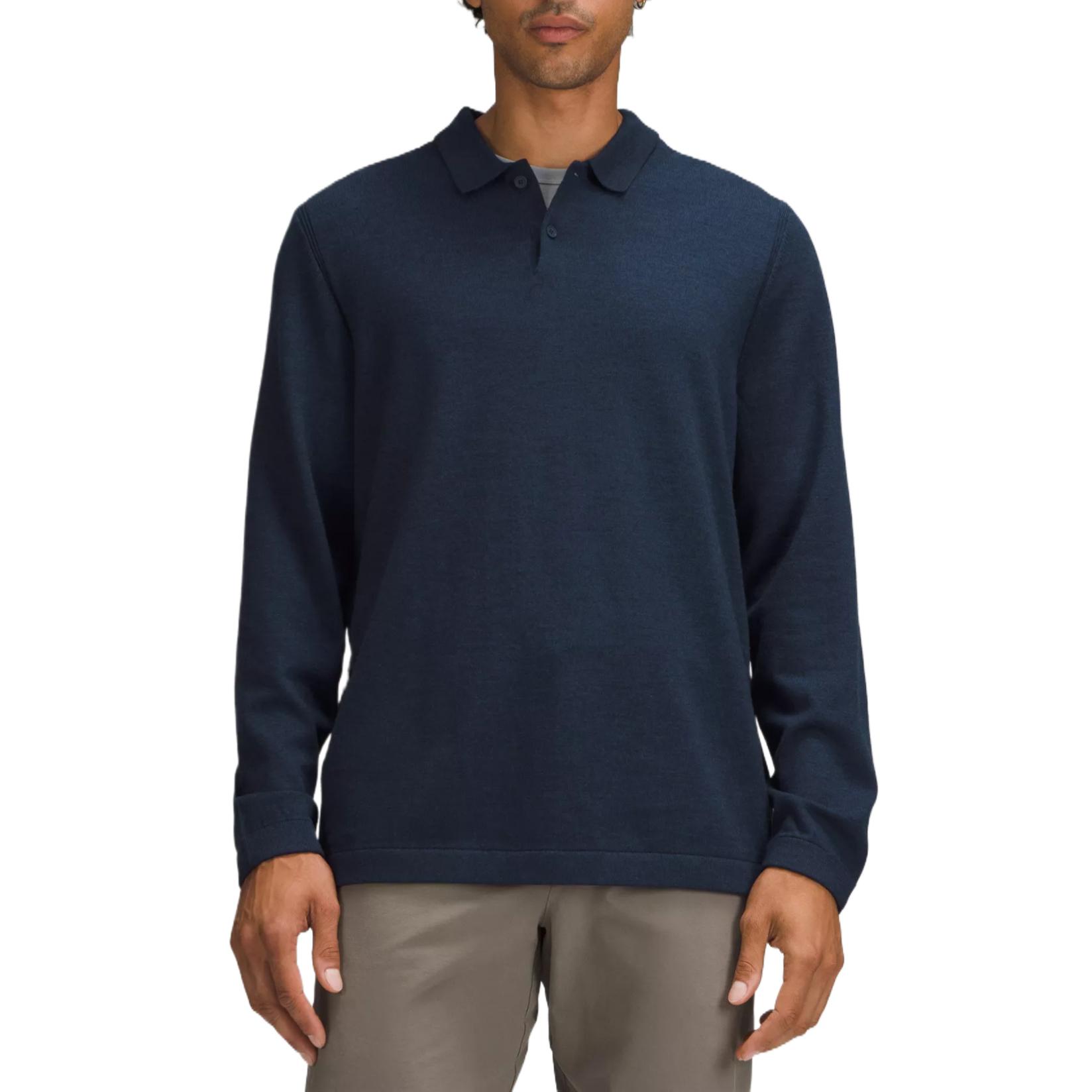 

New Venture New Venture вязаная поло для мужчин Lululemon, темно-синий