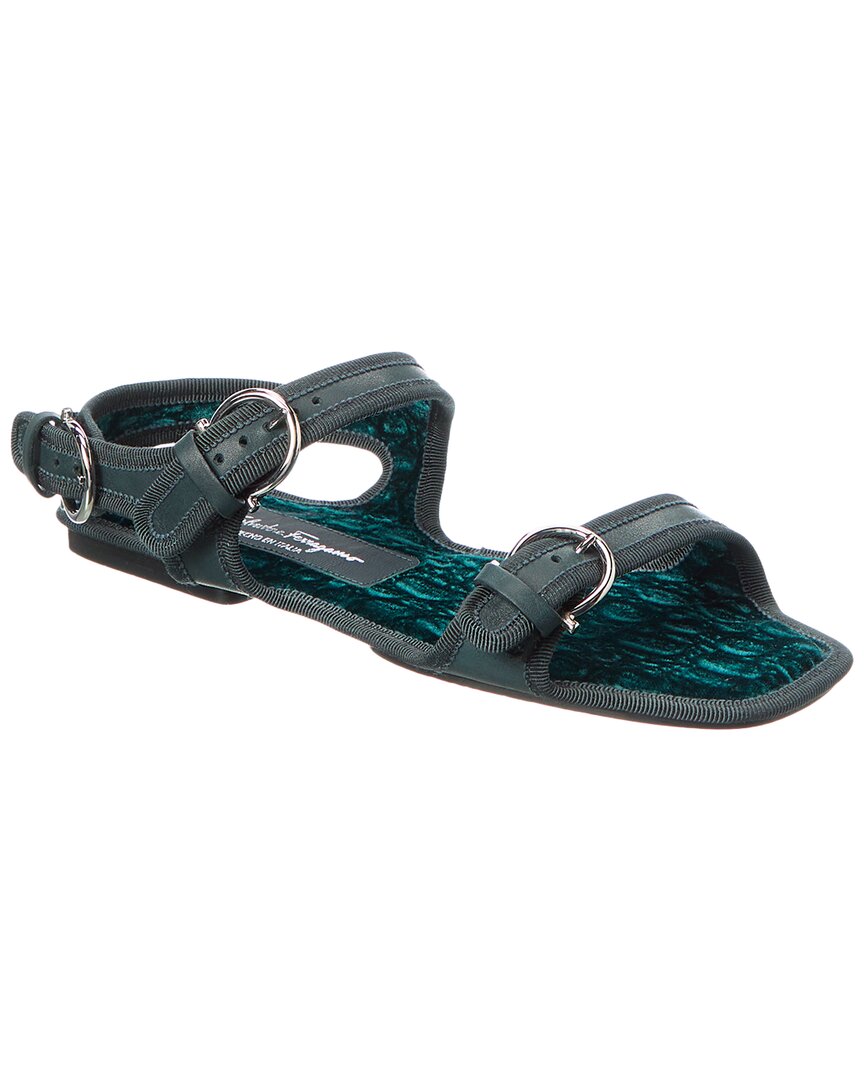 Феррагамо кожаные сандалии Salvatore Ferragamo, зеленый