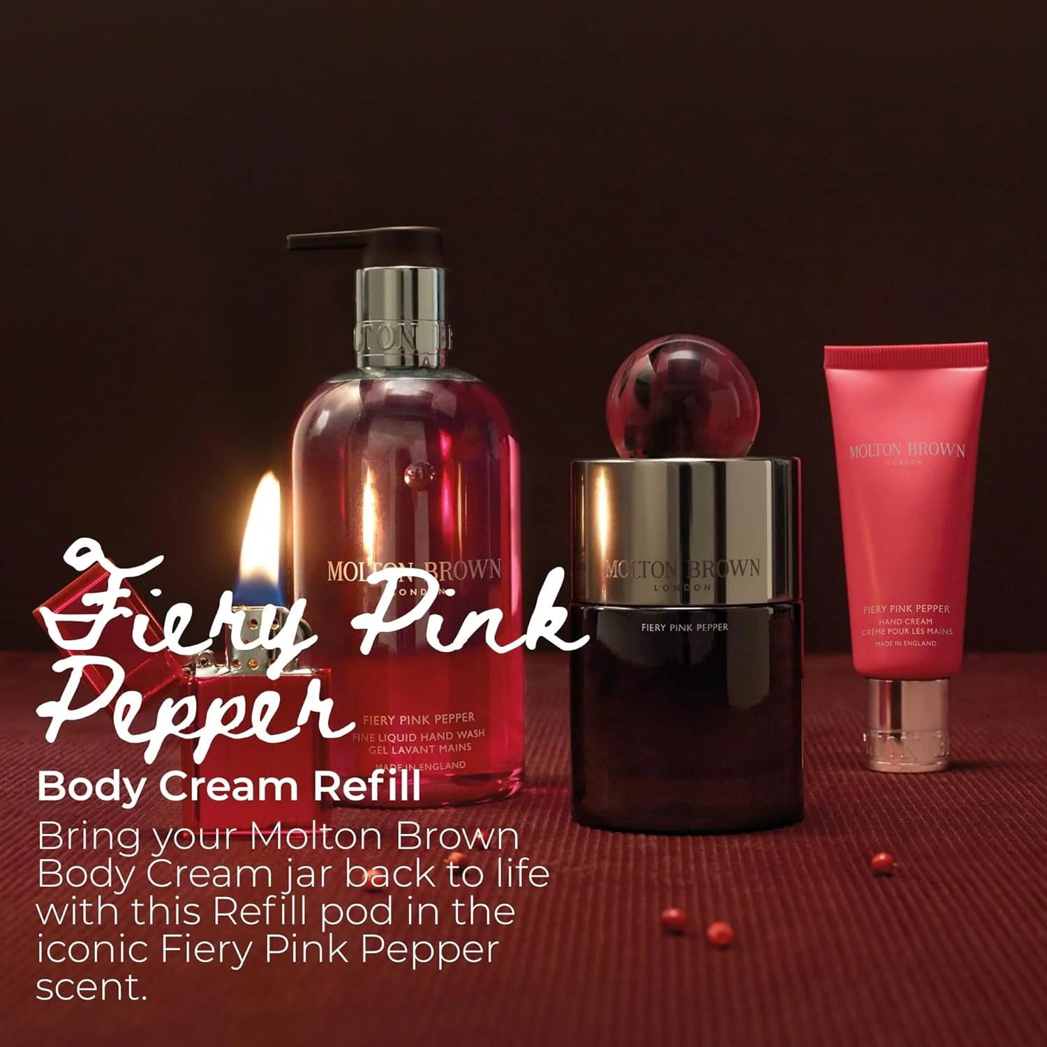 Сменный блок крема для тела Molton Brown Fiery Pink Pepper, 6,76 жидких унций., Pink — фото 2