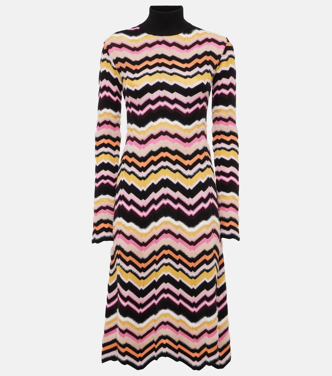 

Платье-свитер с зигзагом Missoni, цвет multicolor on pink base