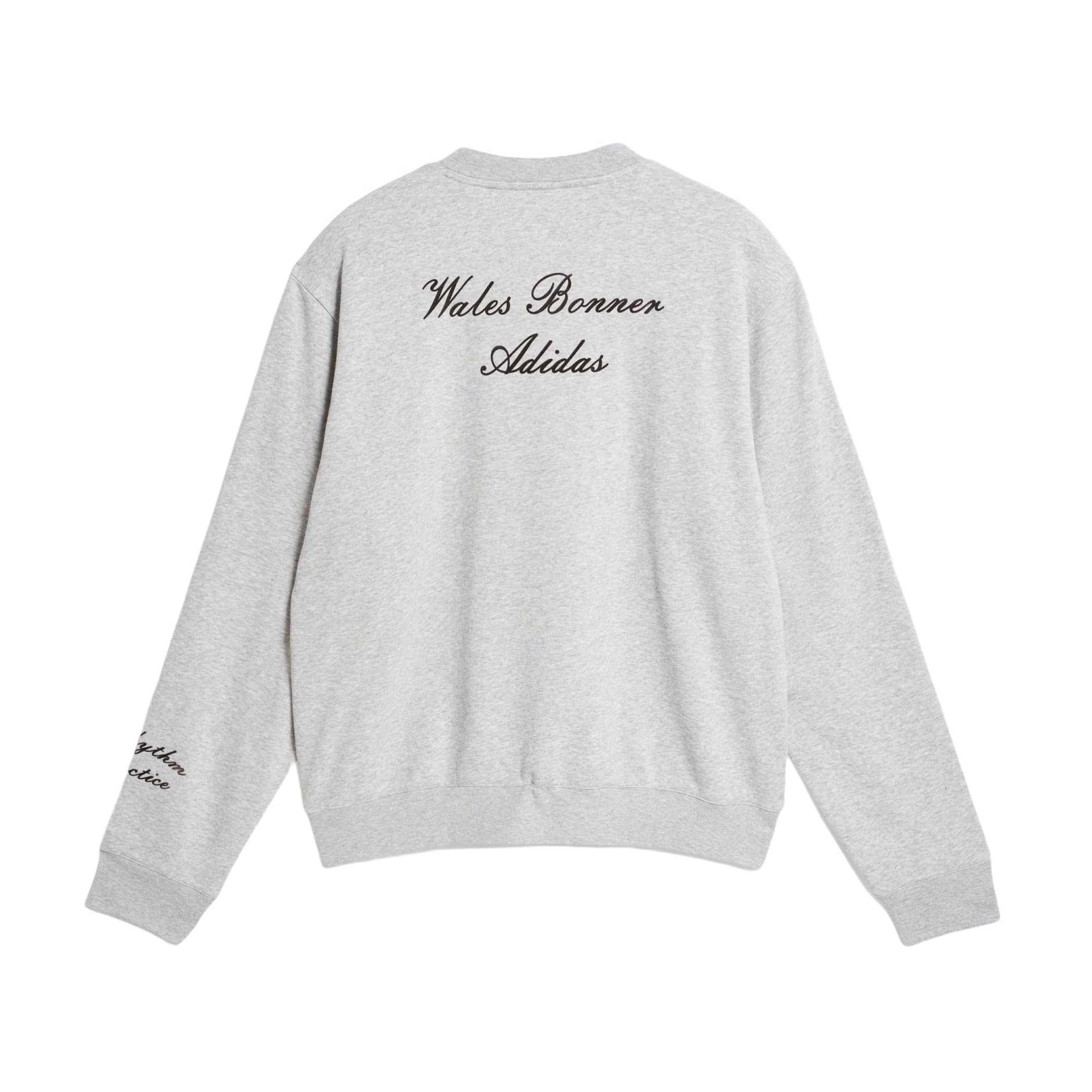 Спортивная толстовка adidas x Wales Bonner Long Sleeve Sweatshirt Asia Sizing 'Grey' IW1172, серый — фото 2