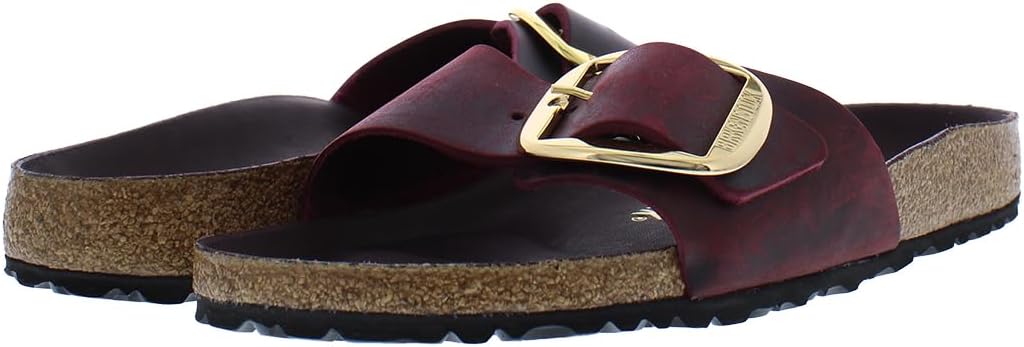 Женские сандалии Birkenstock Madrid с открытым носком, черно-белая кожа — фото 2