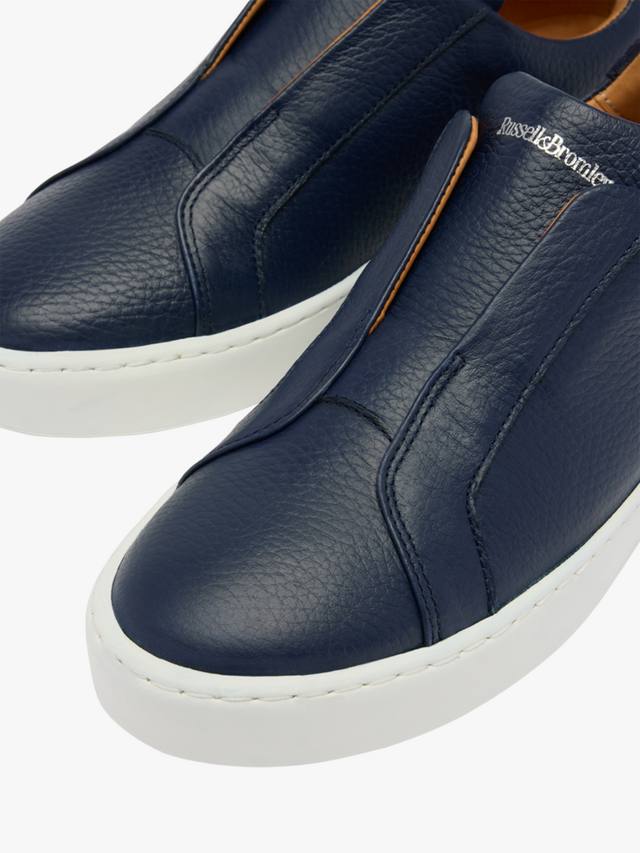 Кроссовки без шнуровки из зернистой кожи pear Russell & Bromley, Blue — фото 3