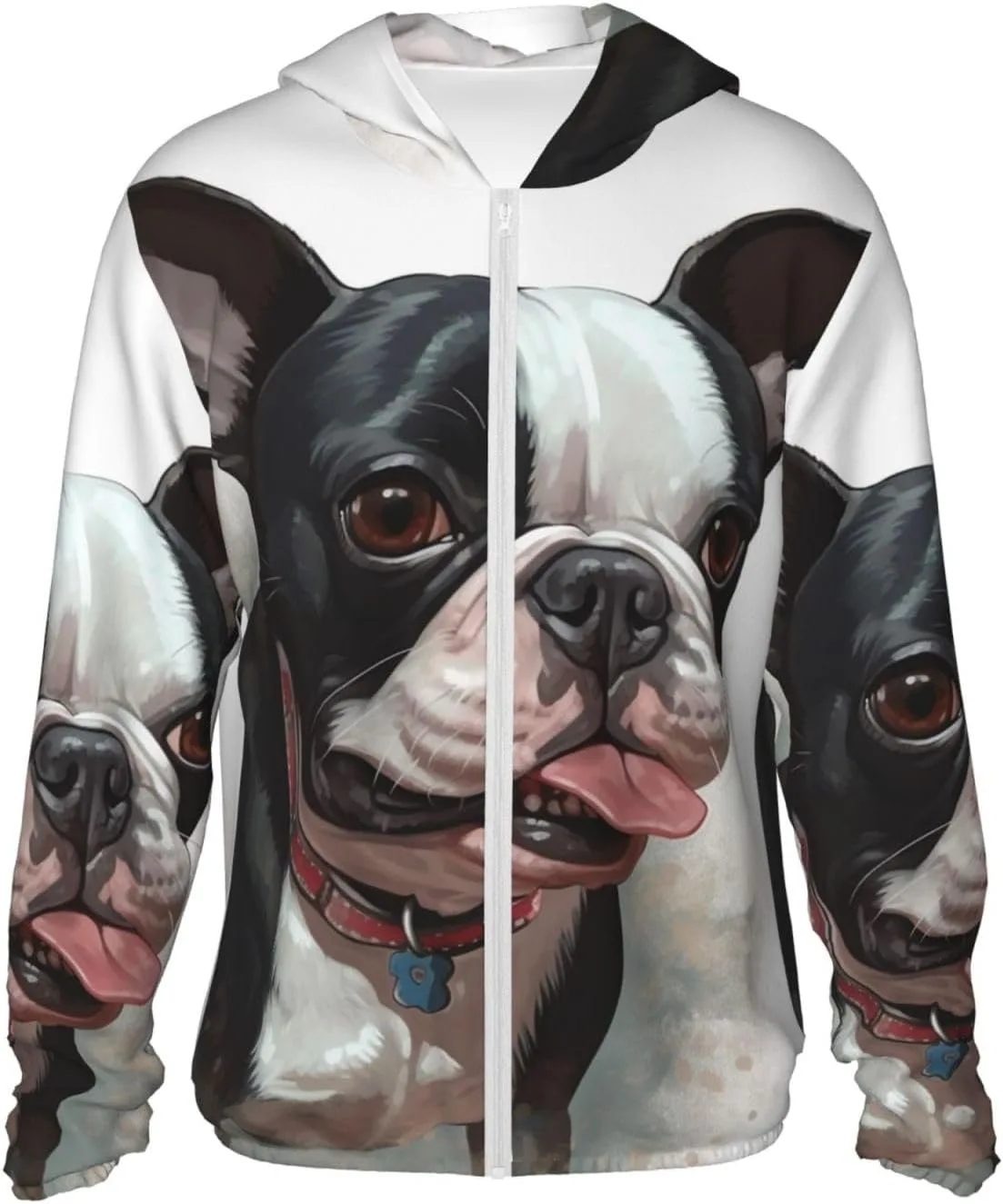 

Бостон терьер худи с защитой от солнца UPF 50+ для женщин и мужчин GFLFMXZW