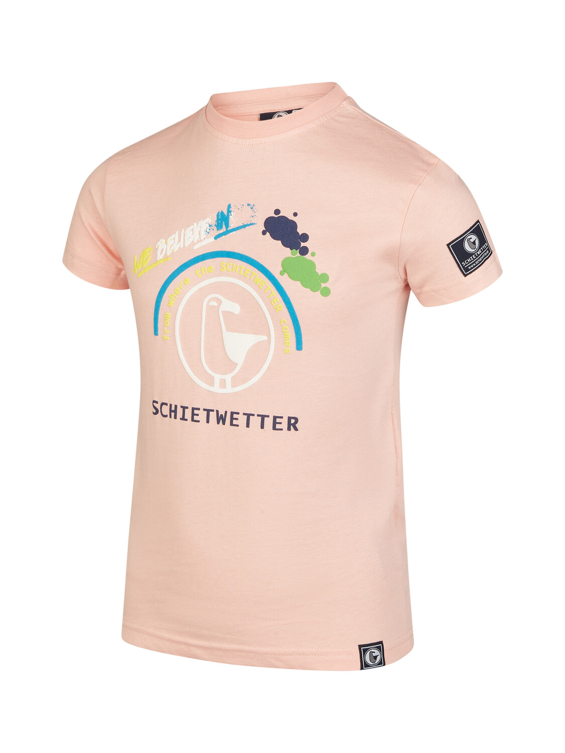 Футболка SCHIETWETTER Kinder Charlie, aus 100% Baumwolle, Logo Print,, розовый — фото 2