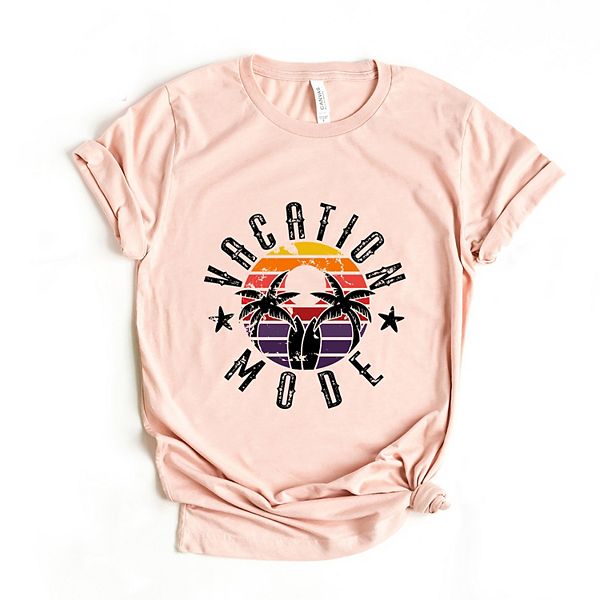 

Футболка с коротким рукавом Vacation mode circle Simply Sage Market, Blush