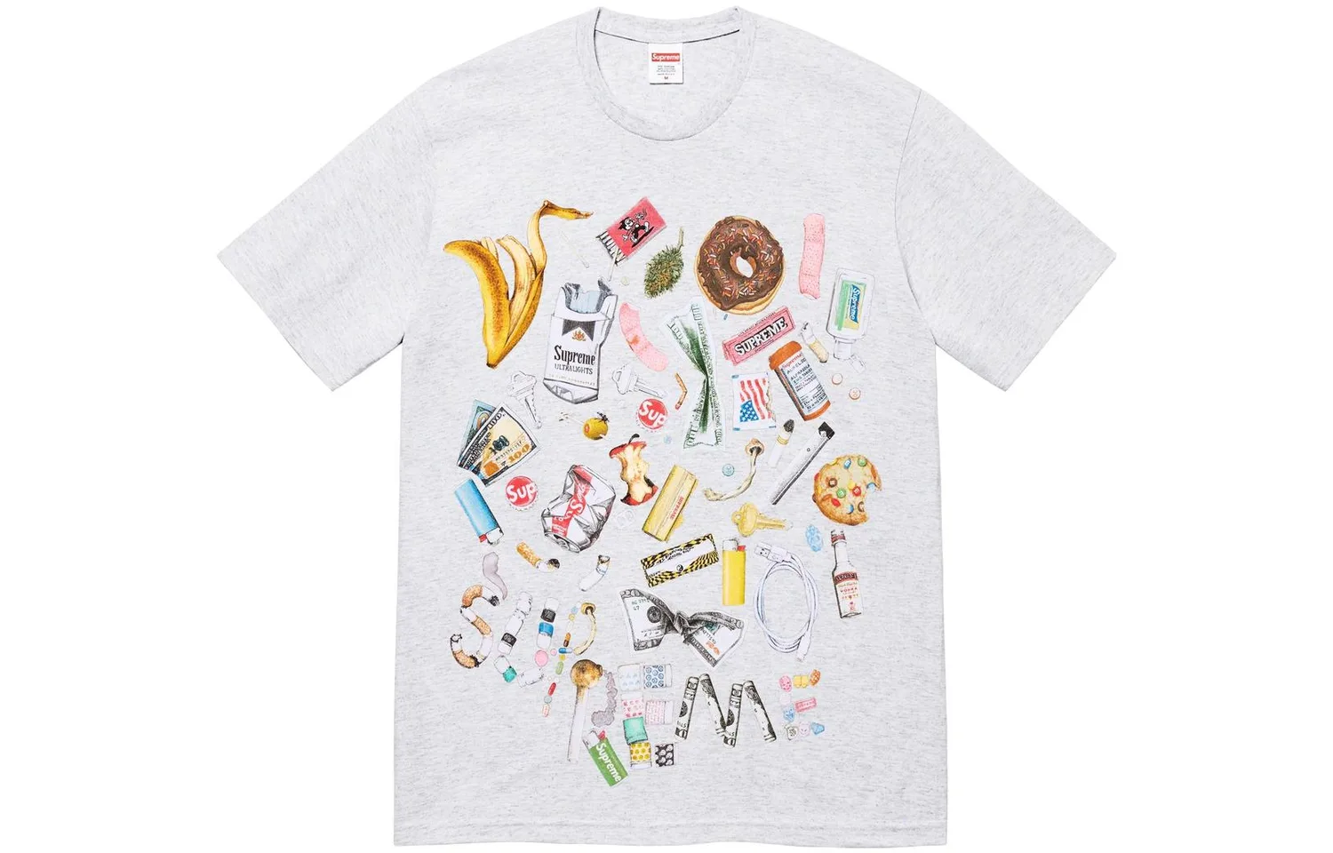 Футболка Trash Tee SS23 Supreme, серый/ash grey