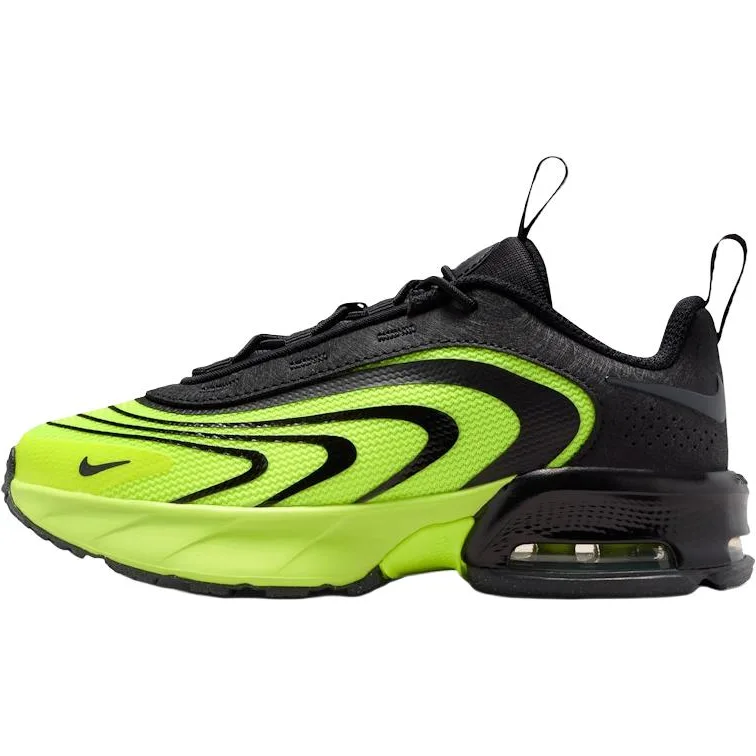 Nike Кроссовки для бега Air Max Fire Low top черно-зеленые детские