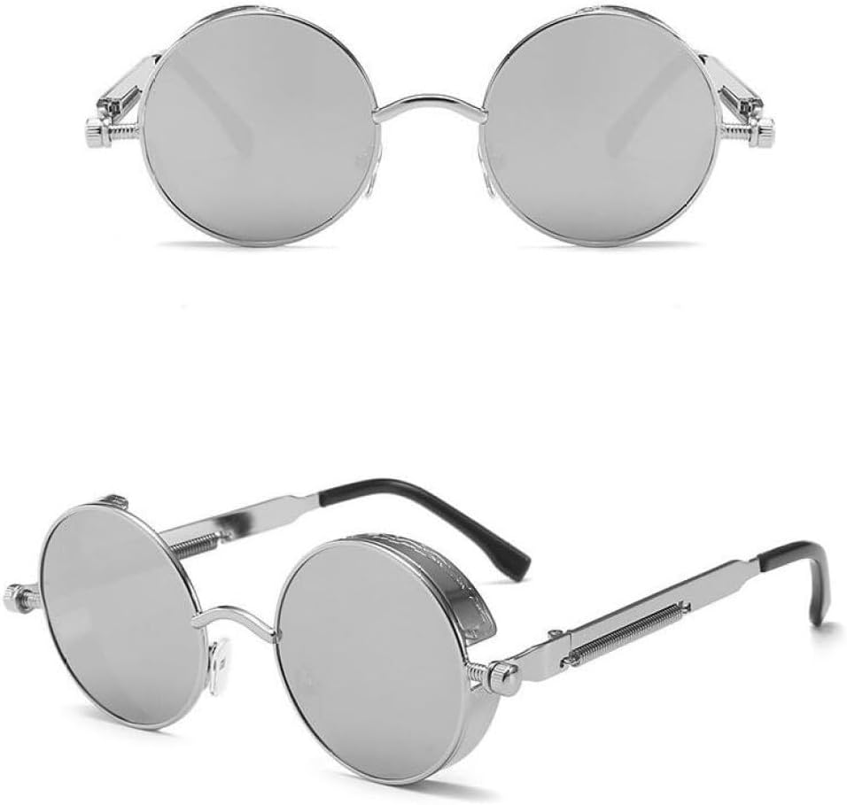 

Солнцезащитные очки MUTYNE в классическом готическом стиле стимпанк для женщин, винтажные, в круглой металлической оправе, с защитой от УФ-излучения UV400 (женские и мужские), 3