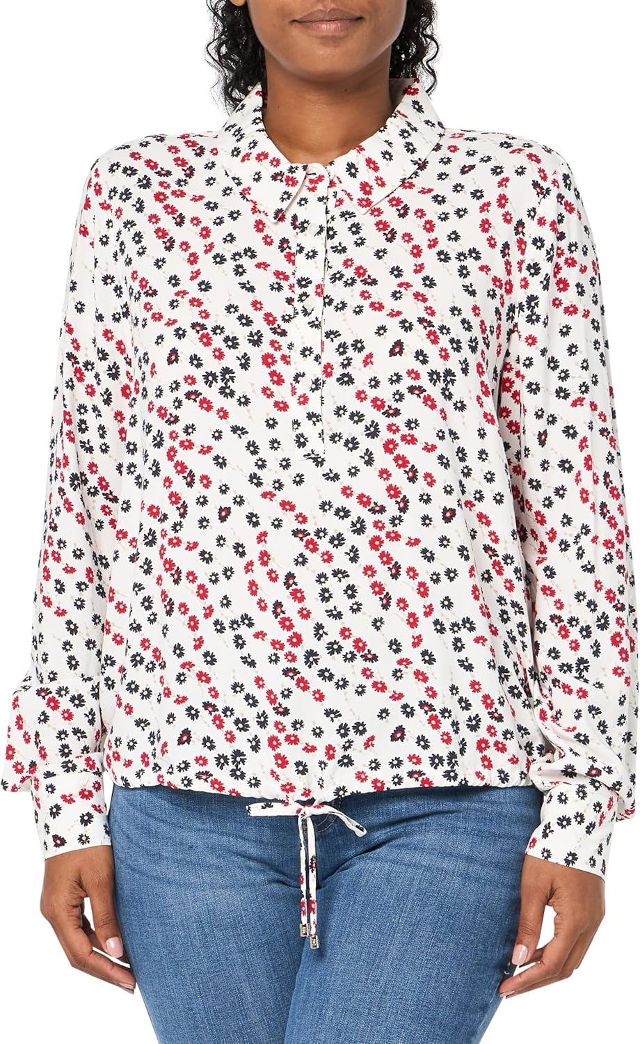 

Женская блузка-поповер с длинными рукавами и завязкой от Tommy Hilfiger, Scarlet Multi