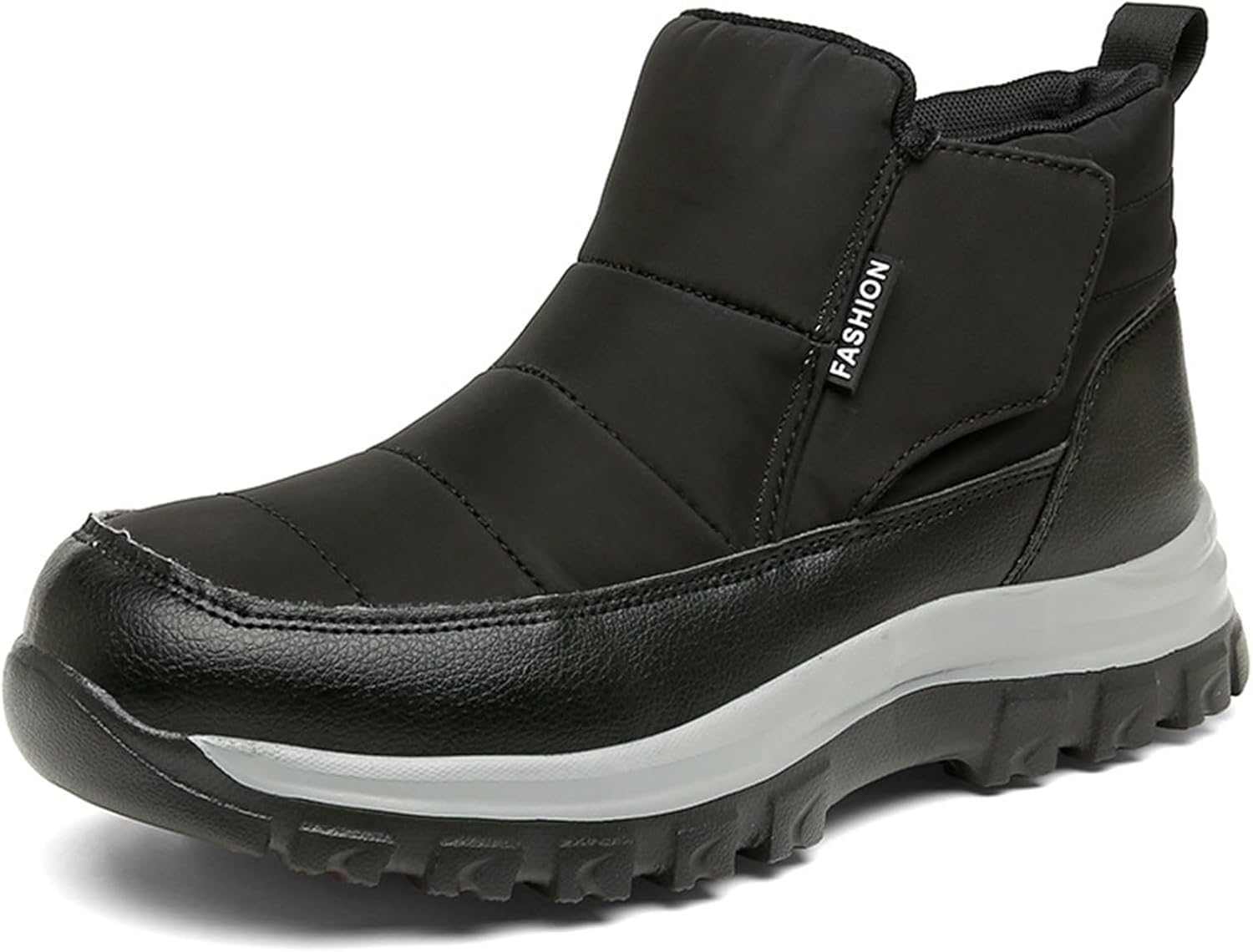 

Мужские водонепроницаемые зимние снегоходные сапоги на платформе с застежкой-липучкой, с теплой подкладкой из меха, легкие, нескользящие, до щиколотки, для холодной погоды и активного отдыха на лыжах Bzikbge, черный