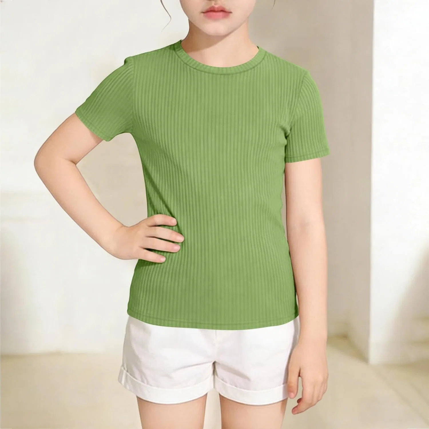 Футболка детская ribbed, Whimsyria, 01 Green — фото 4