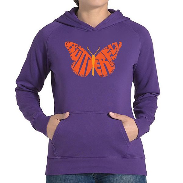 

Толстовка с капюшоном Butterfly для женщин La Pop Art, Pink, Розовый, Толстовка с капюшоном Butterfly для женщин La Pop Art, Pink