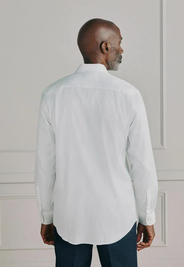 Рубашка смарт Signature Next, white self stripe, белый — фото 3