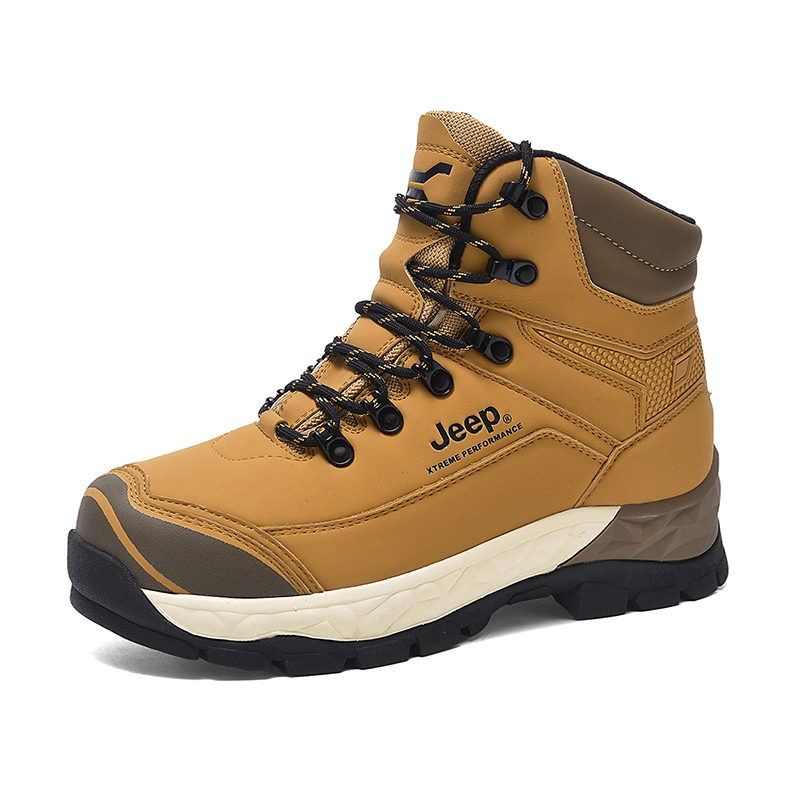 

Амортизирующие износостойкие высокие треккинговые ботинки Jeep для мужчин, черные