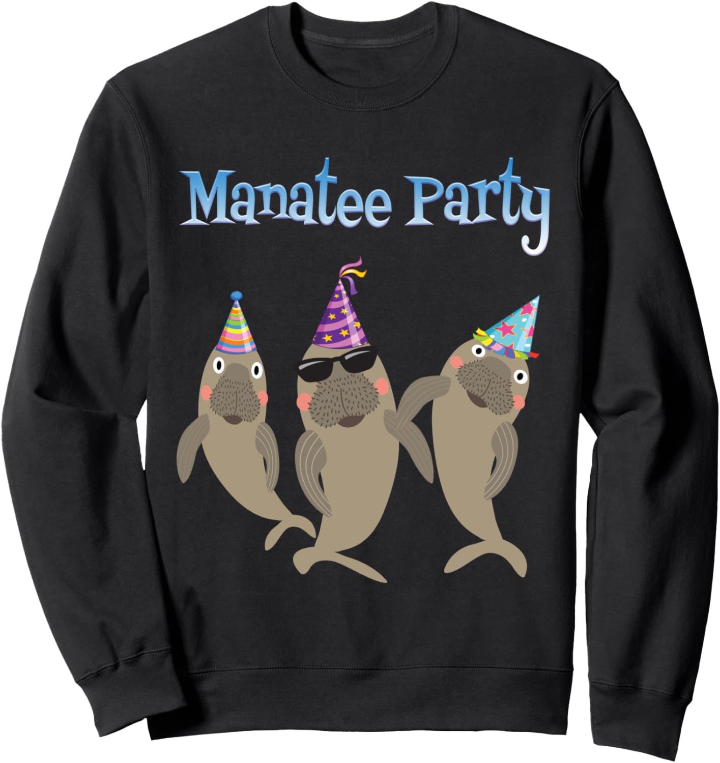 

Забавная толстовка на день рождения с ламантином Manatee Emporium, черный