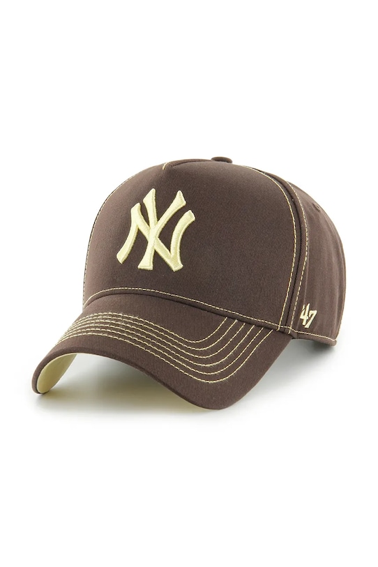 

Хлопковая бейсболка MLB New York Yankees 47 Brand, коричневый