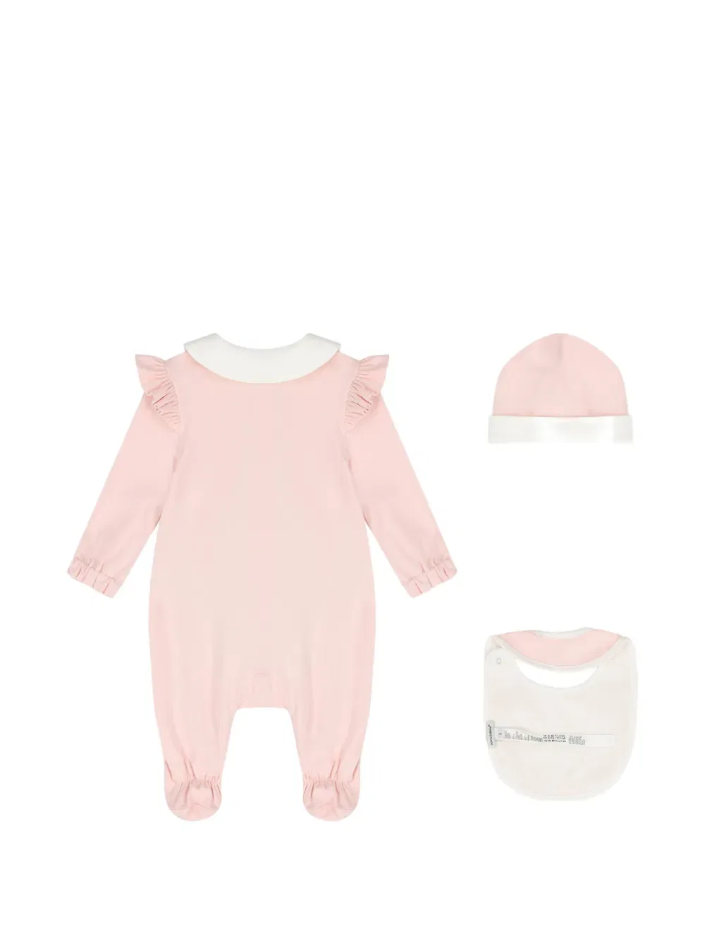 Хлопковый комплект детского комбинезона Dolce & Gabbana Kids, розовый — фото 2