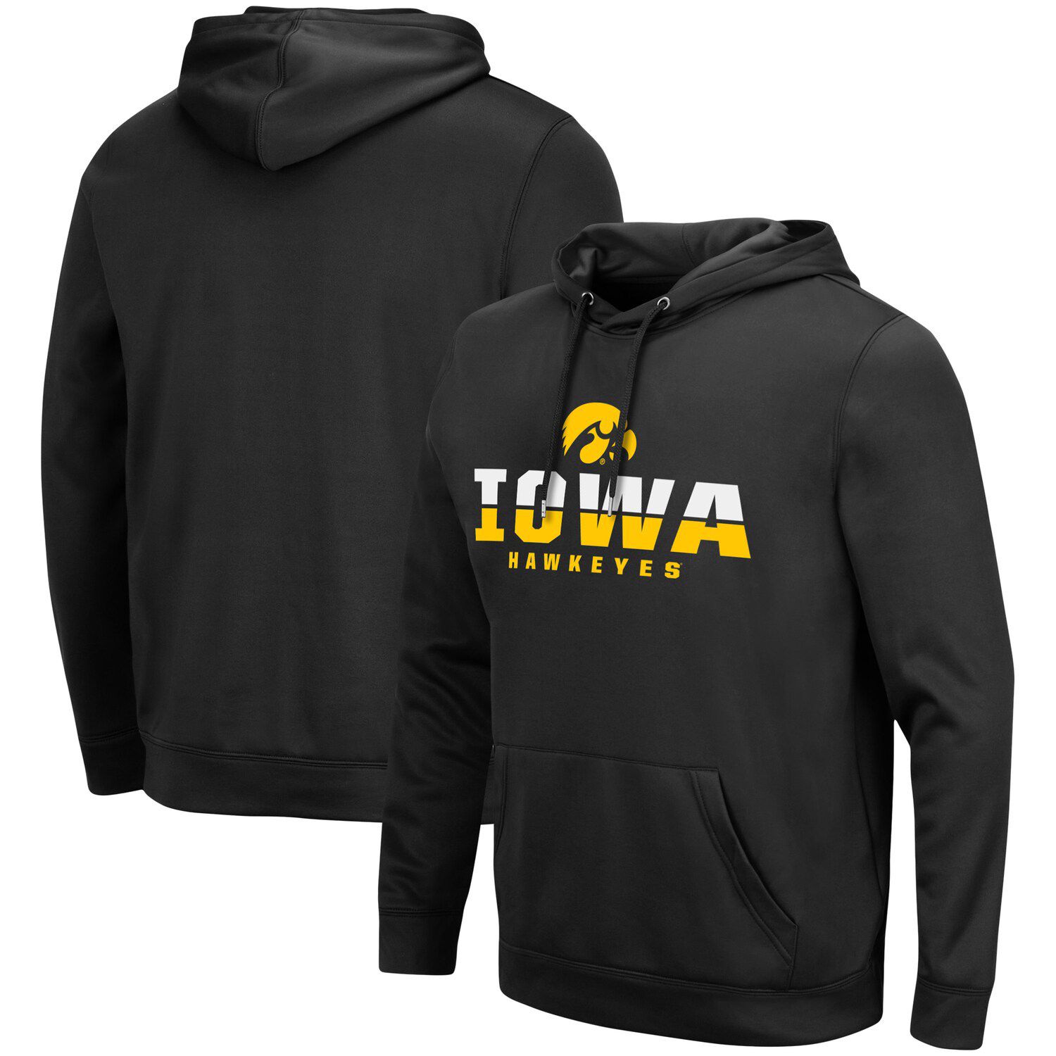 

Мужской черный пуловер с капюшоном Iowa Hawkeyes Lantern Colosseum