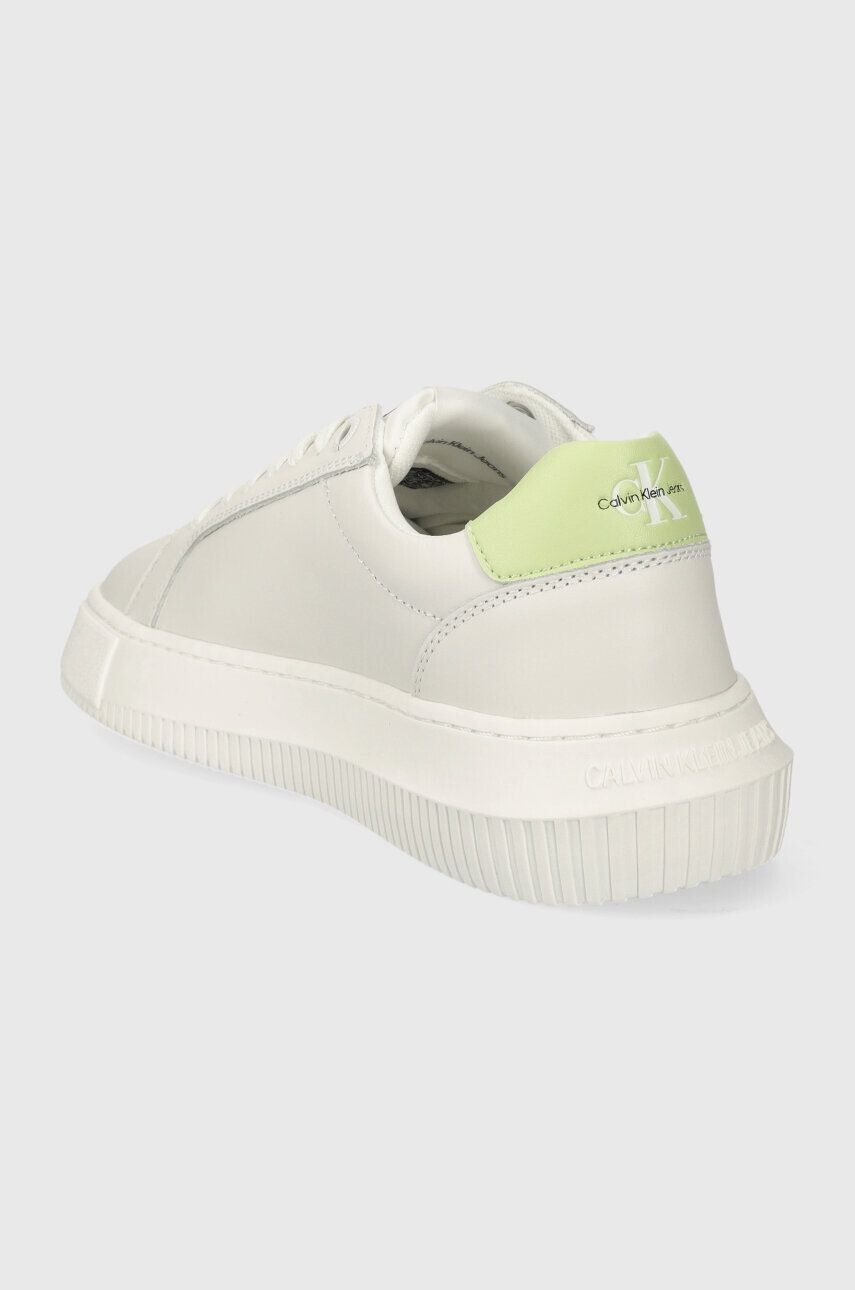 Кожаные кроссовки Calvin Klein Jeans YW0YW00823 CHUNKY CUPSOLE MONOLOGUE W, бежевый — фото 4