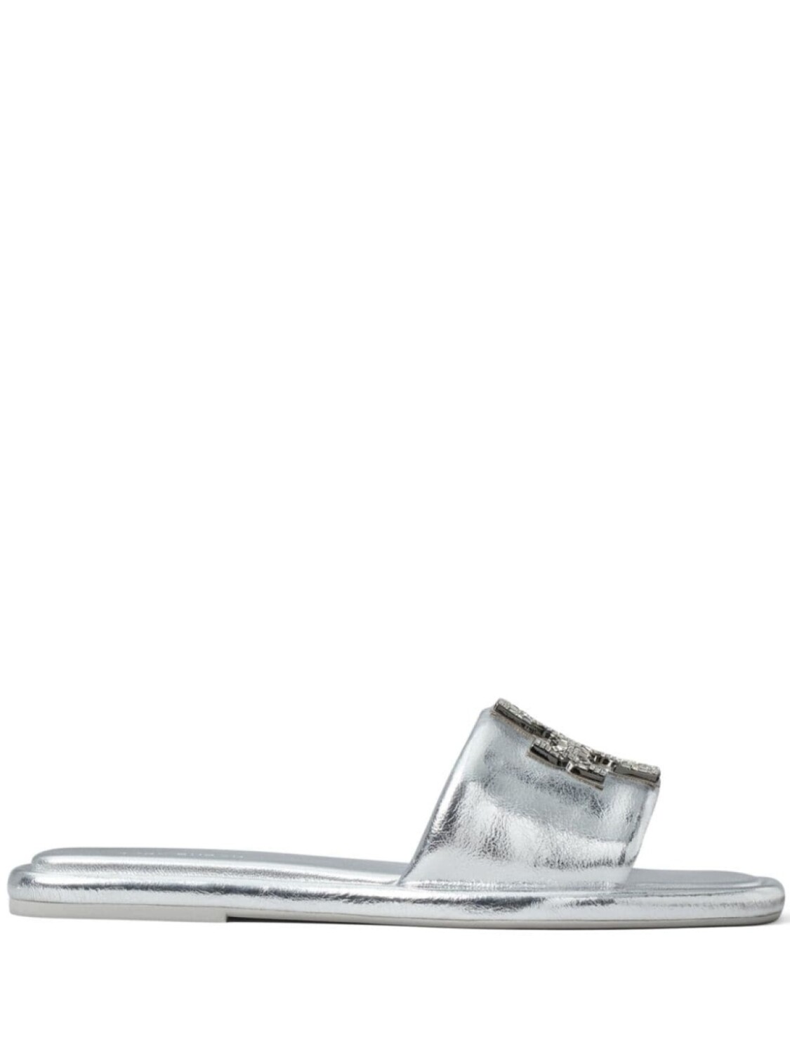 

Tory Burch сандалии Double T Deco Sport, серебристый