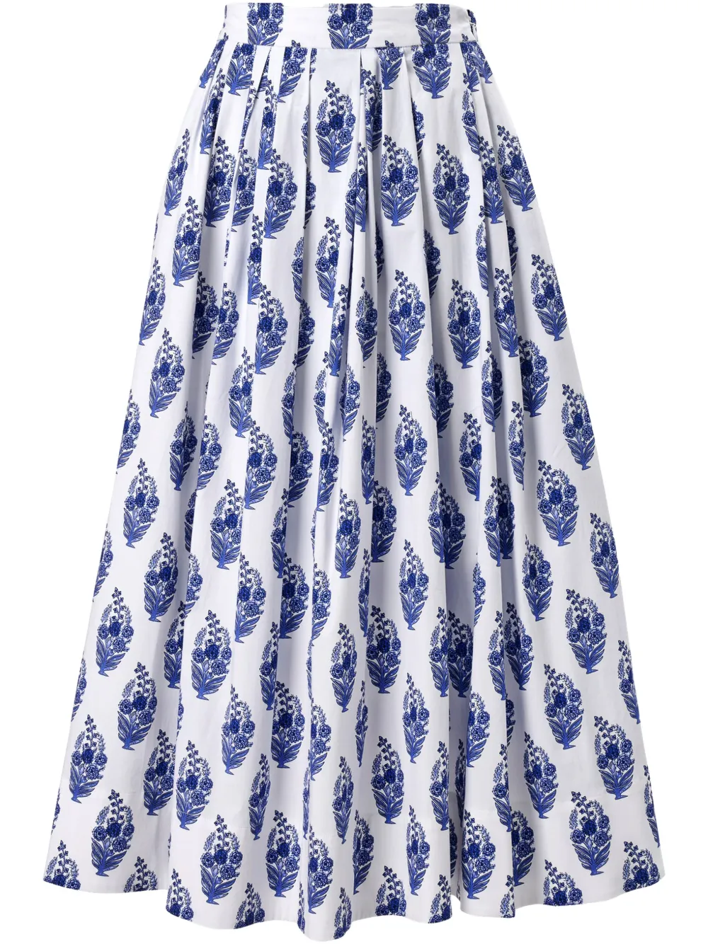 

Юбка миди с принтом Floral Block Carolina Herrera, белый
