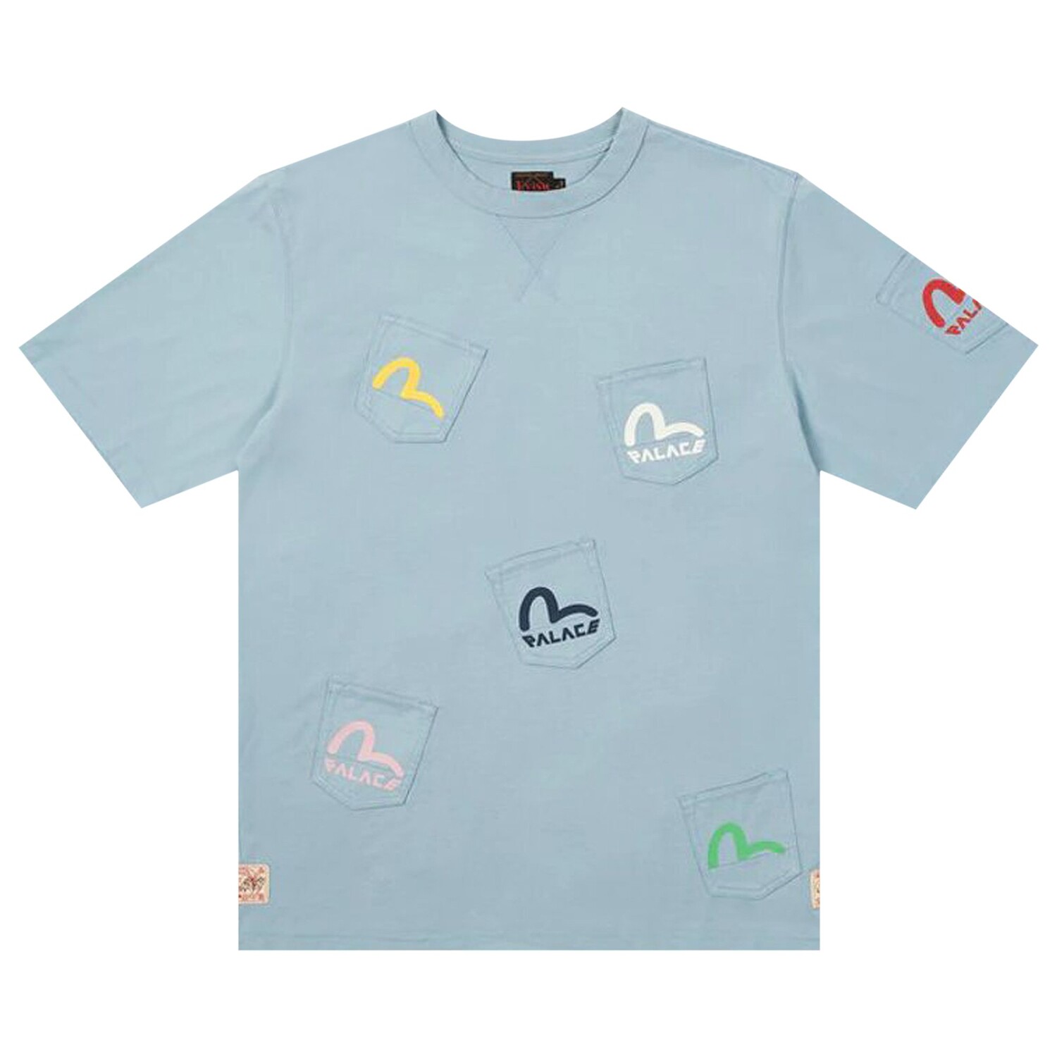 

Футболка с несколькими карманами Palace x Evisu, Пыльный синий