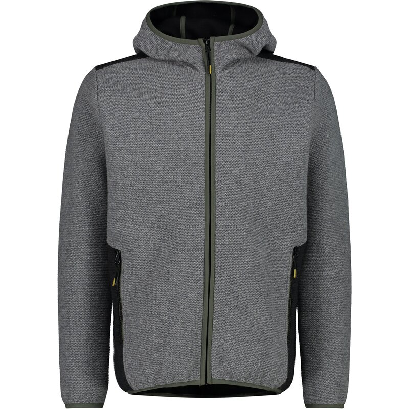 

Толстовка с капюшоном, мужская куртка с фиксированным капюшоном Cmp, цвет fumo mel.-nero