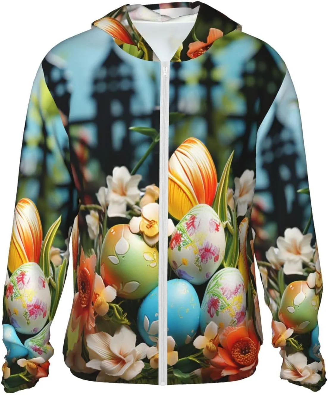 

Мужская куртка с капюшоном UPF 50+ Colorful Eggs Garden HJTRW
