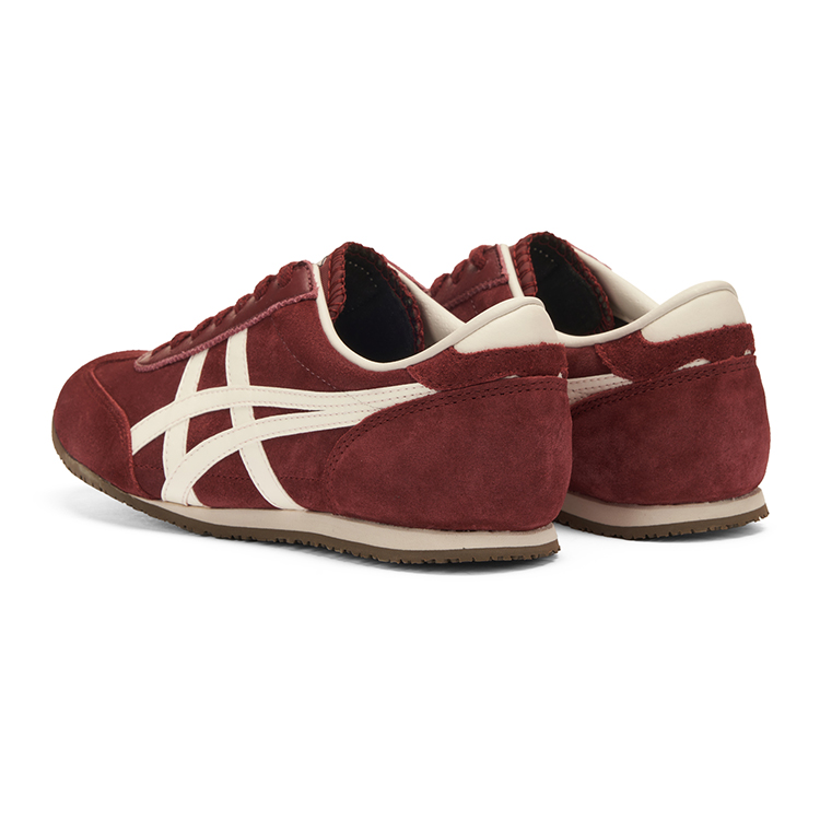 Onitsuka Tiger Мачу Рейсер устойчивые к истиранию лоу-топы повседневные унисекс бордовые, цвет Burgundy — фото 4