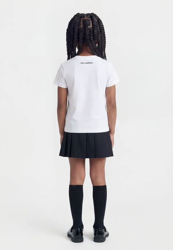Футболка с принтом Karl Lagerfeld Kids, White — фото 2