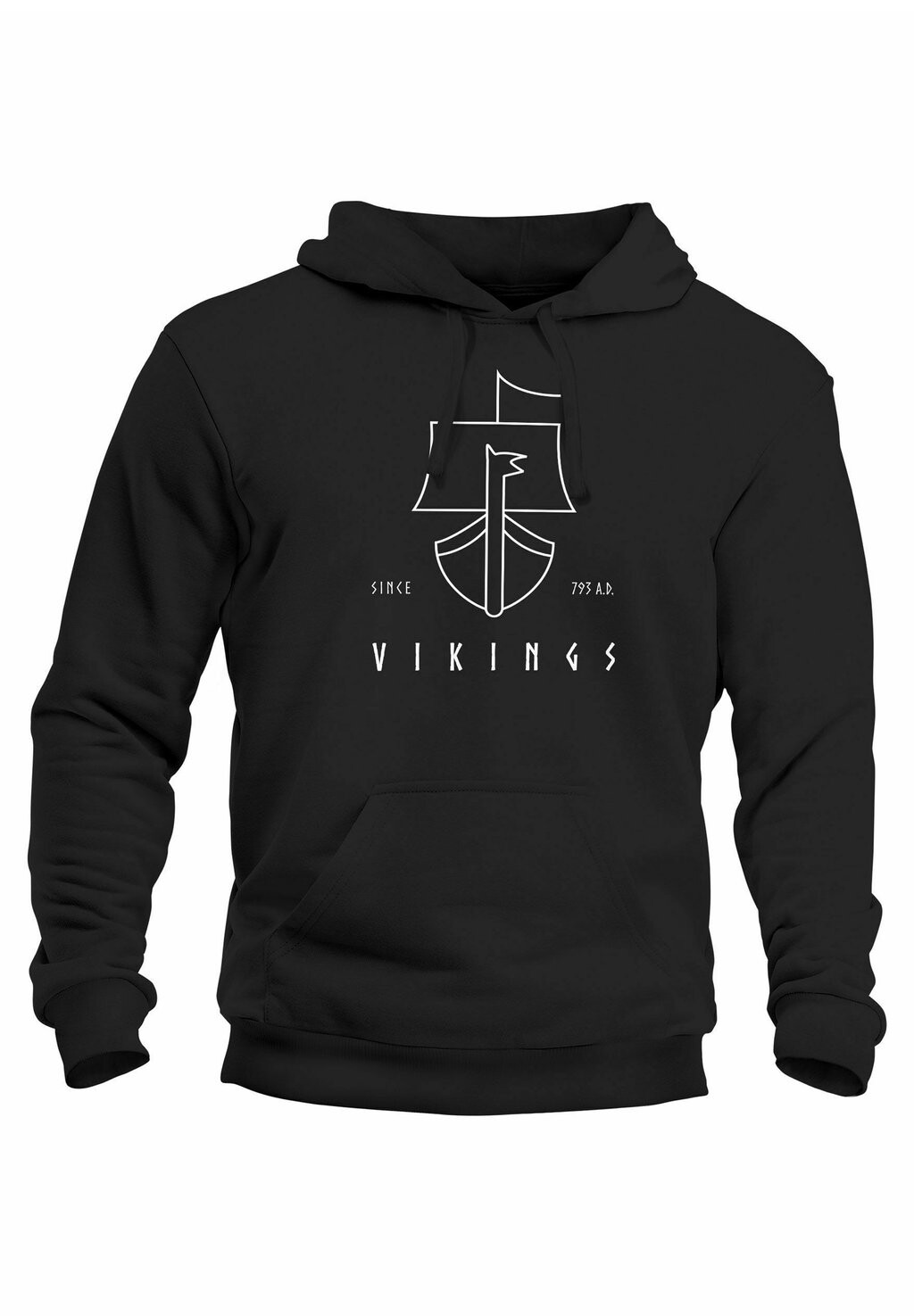 

Толстовка с капюшоном WIKINGER SCHIFF LINEART- M Neverless, черный