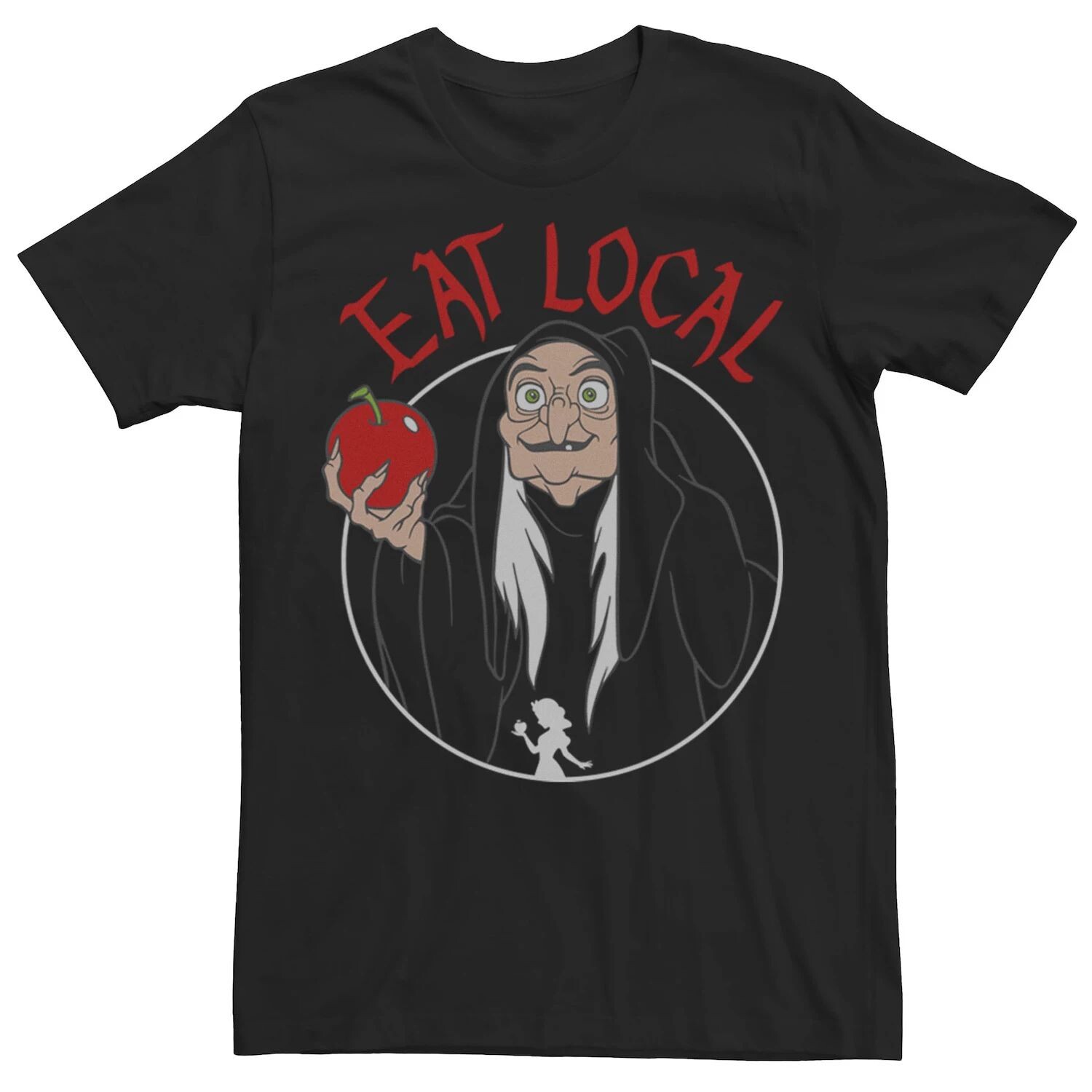 

Мужская футболка 's Snow White Wicked Witch Eat Local Portrait Disney, черный