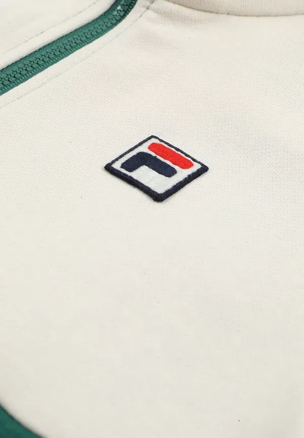 Толстовка Fila Montereggi Regular Heritage Tape Track Zip Up, цвет зелёный/белый — фото 3