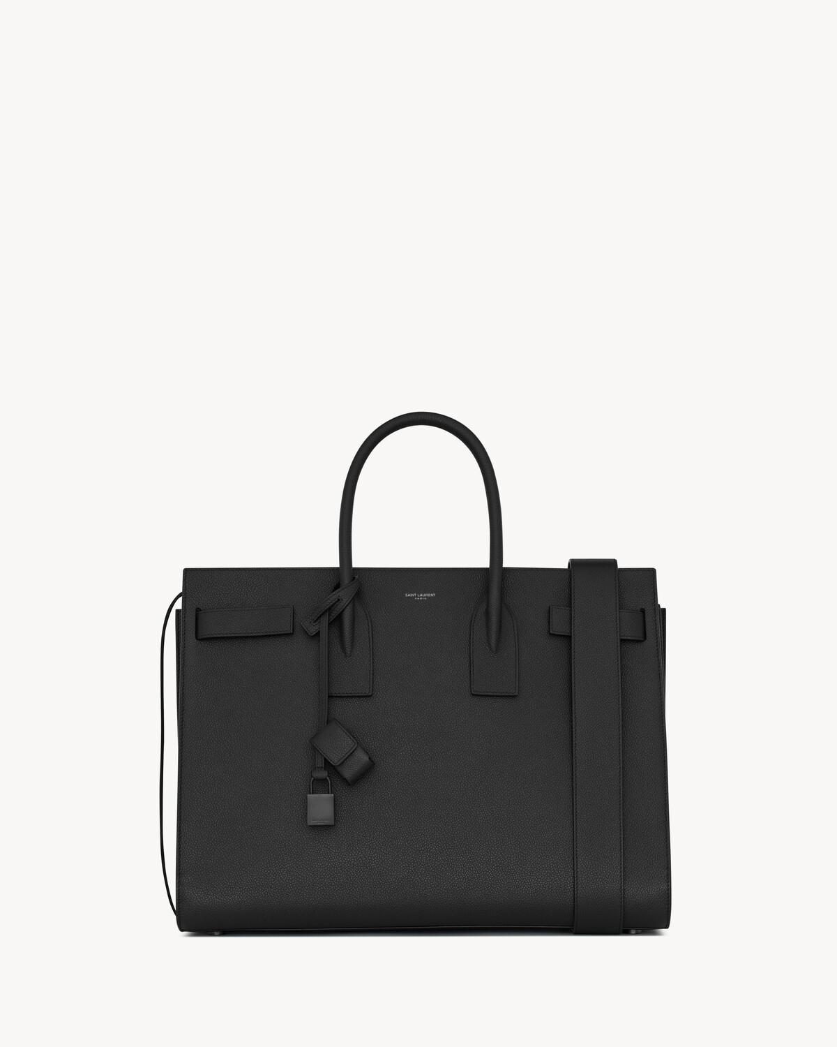 

Большая сумка Sac de Jour из зернистой кожи Saint Laurent, черный