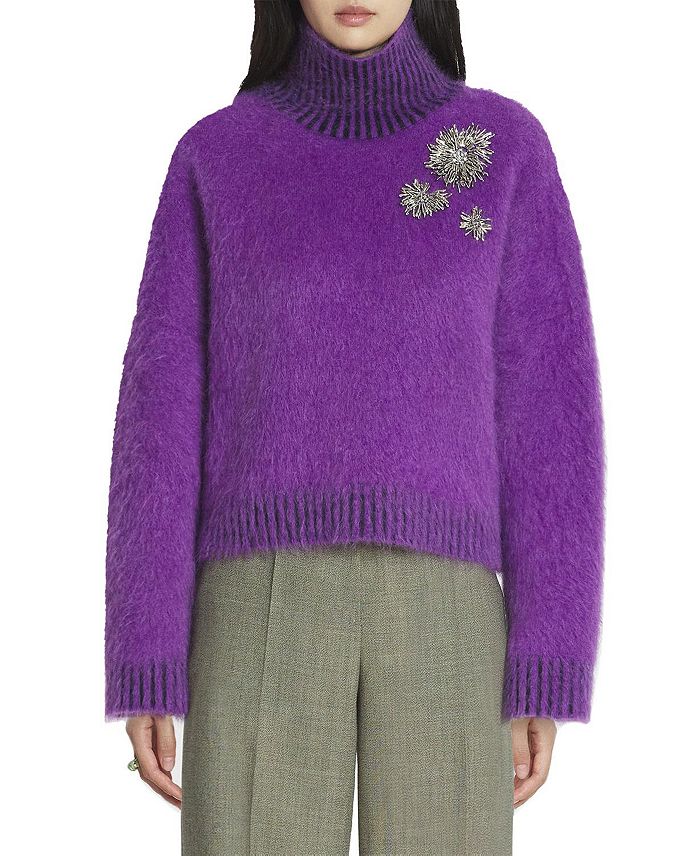 

Свитер из мохера с начесом Lanvin, фиолетовый