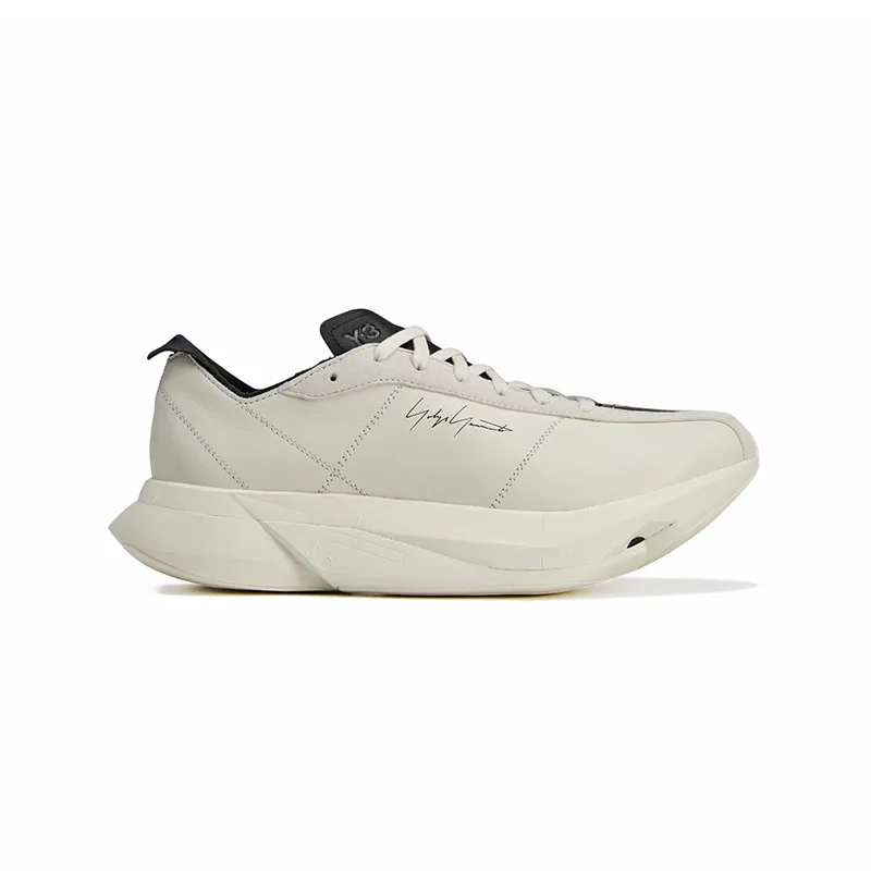 Y-3 Кроссовки Y 3 из натуральной кожи низкие мужские белые — фото 3