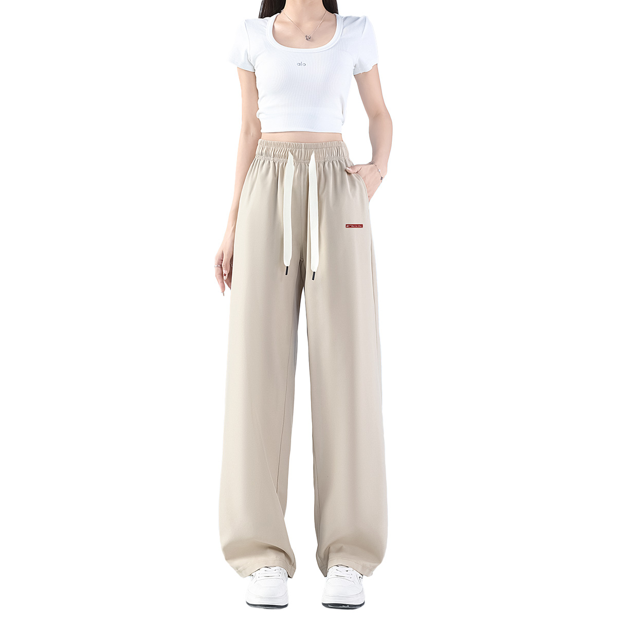 

Женские повседневные брюки тонкие прямого кроя WARRIOR, хаки